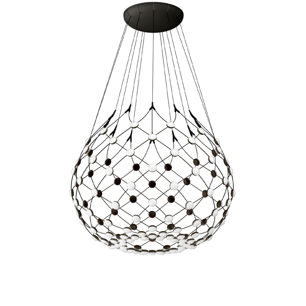 Luceplan Mesh ceiling lamp Black, medium