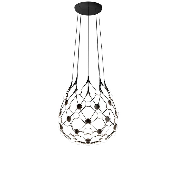 Mesh ceiling lamp, Black, small, cable 1m Luceplan