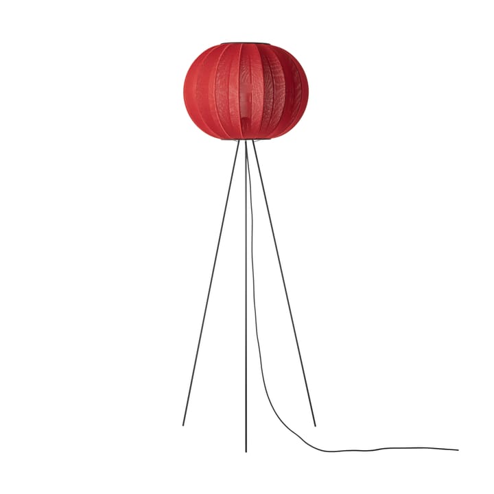 Knit-Wit 45 Round High floor lamp, Maple red Made By Hand