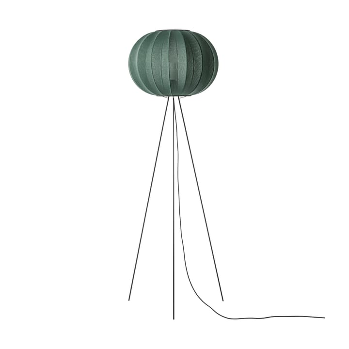 Knit-Wit 45 Round High floor lamp, Tweed green Made By Hand