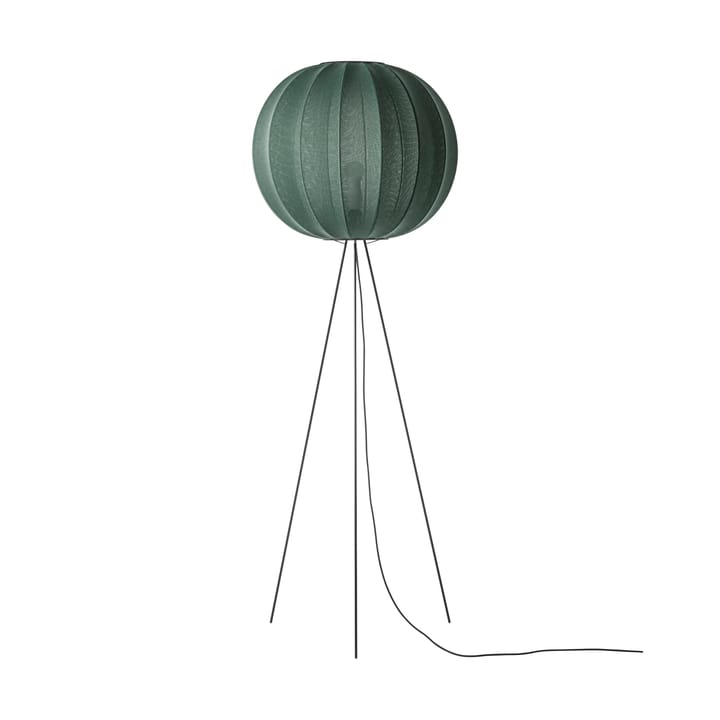 Knit-Wit 60 Round High floor lamp, Tweed green Made By Hand