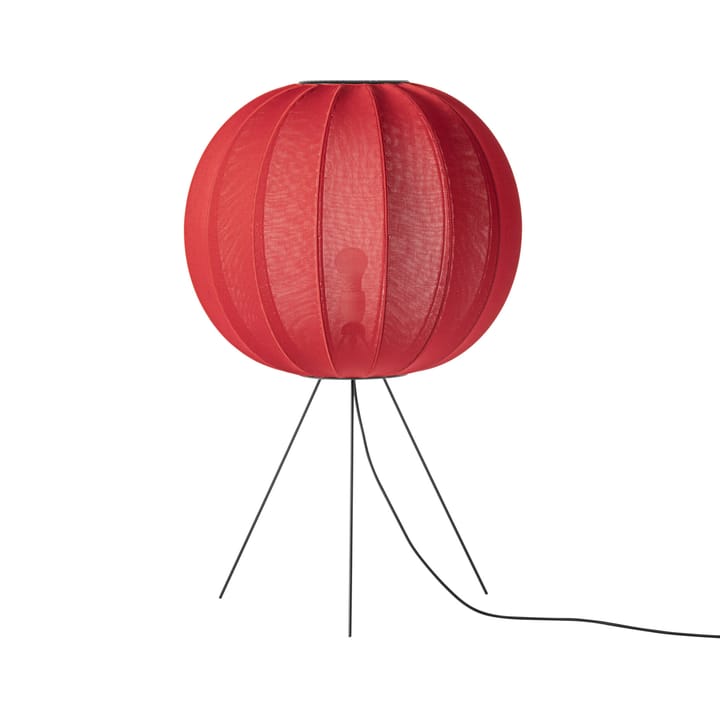 Knit-Wit 60 Round Medium floor lamp, Maple red Made By Hand