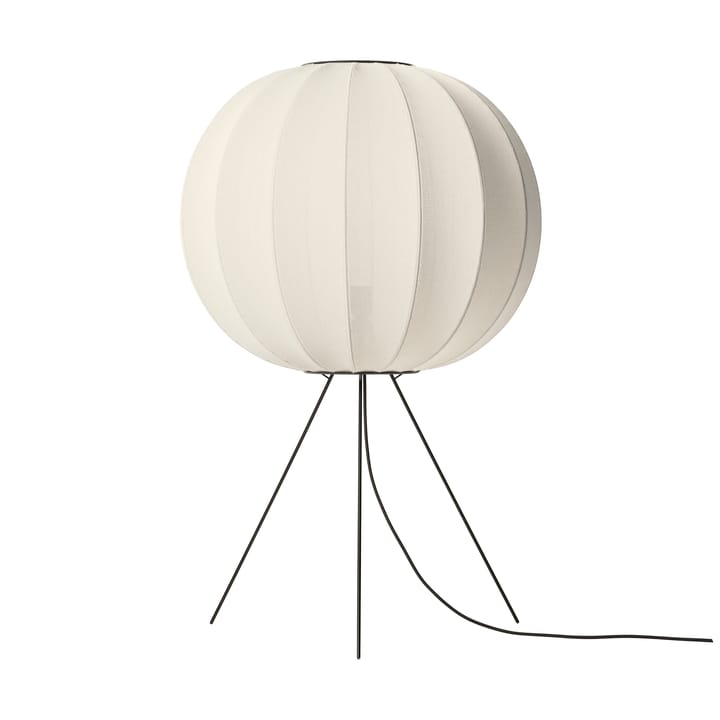 Knit-Wit 60 Round Medium floor lamp, Pearl white Made By Hand