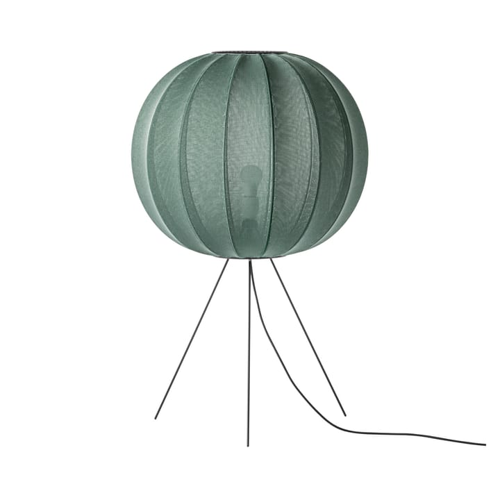 Knit-Wit 60 Round Medium floor lamp, Tweed green Made By Hand