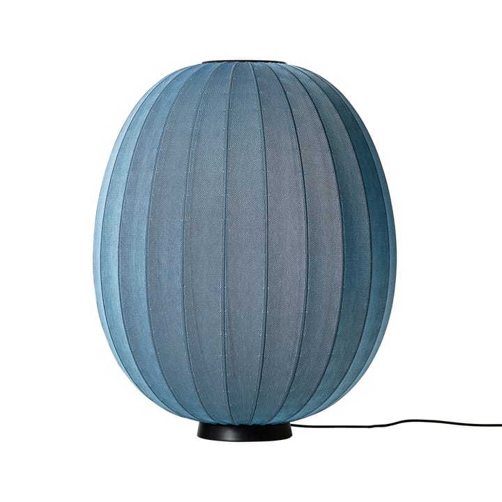 Knit-Wit 65 High Oval Level floor lamp, Blue stone Made By Hand