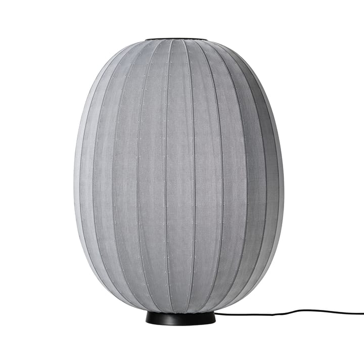 Knit-Wit 65 High Oval Level floor lamp, Silver Made By Hand