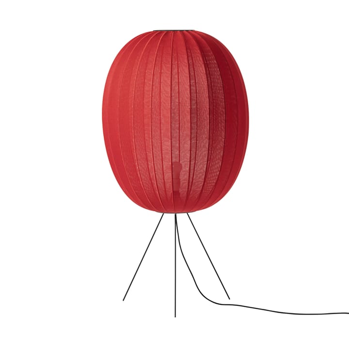 Knit-Wit 65 High Oval Medium floor lamp, Maple red Made By Hand