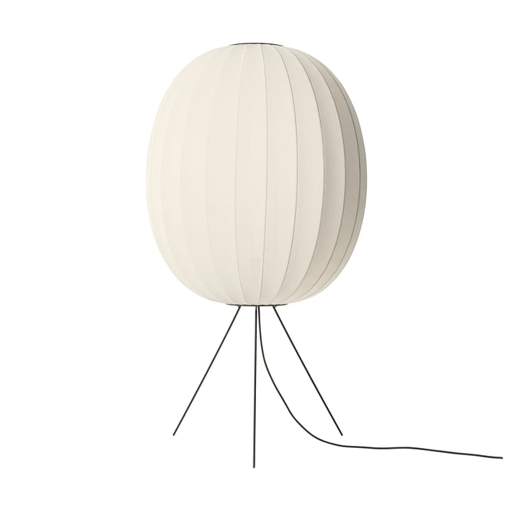 Knit-Wit 65 High Oval Medium floor lamp, Pearl white Made By Hand