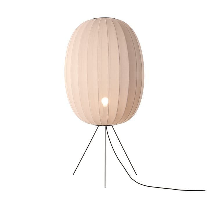 Knit-Wit 65 High Oval Medium floor lamp, Sand stone Made By Hand