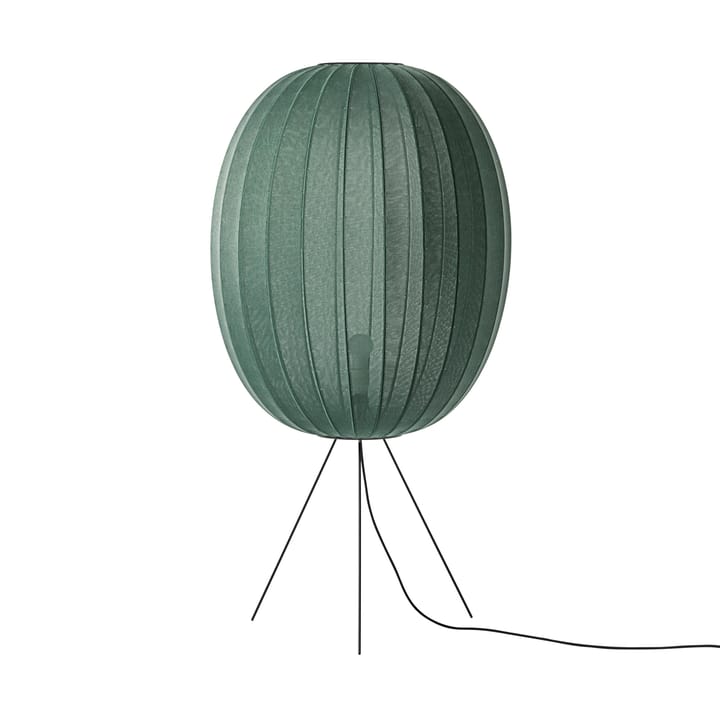 Knit-Wit 65 High Oval Medium floor lamp, Tweed green Made By Hand