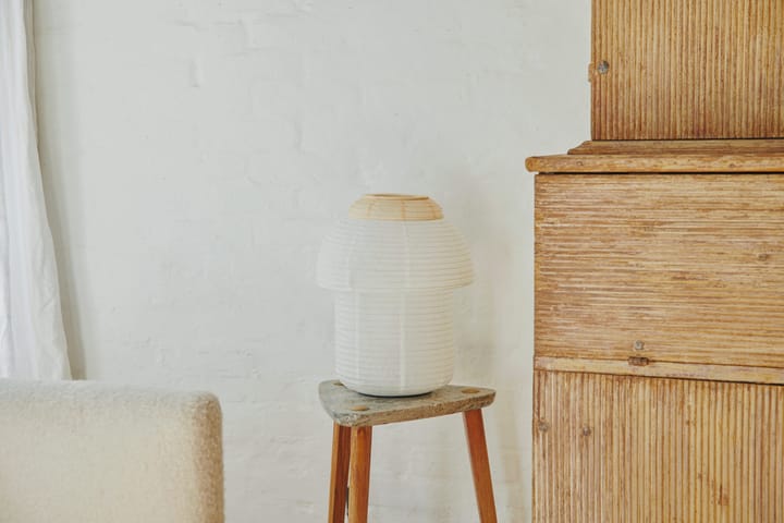 Papier Double table lamp Ø30 cm, Soft yellow Made By Hand