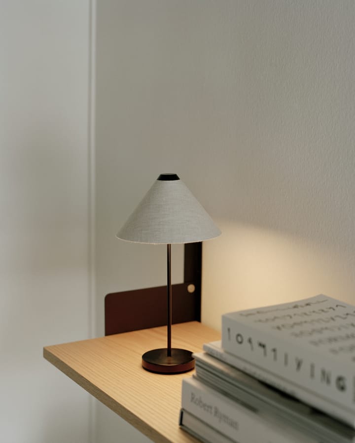 Brolly portable table lamp, Linen New Works