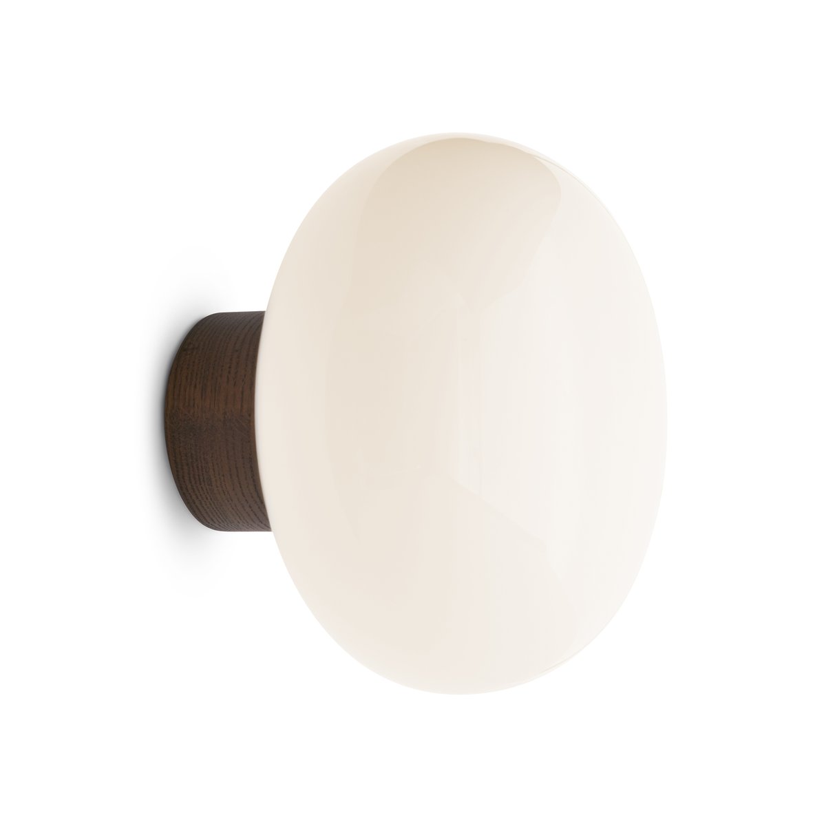 New Works Karl-Johan wall lamp Smoked oak-white opal glass