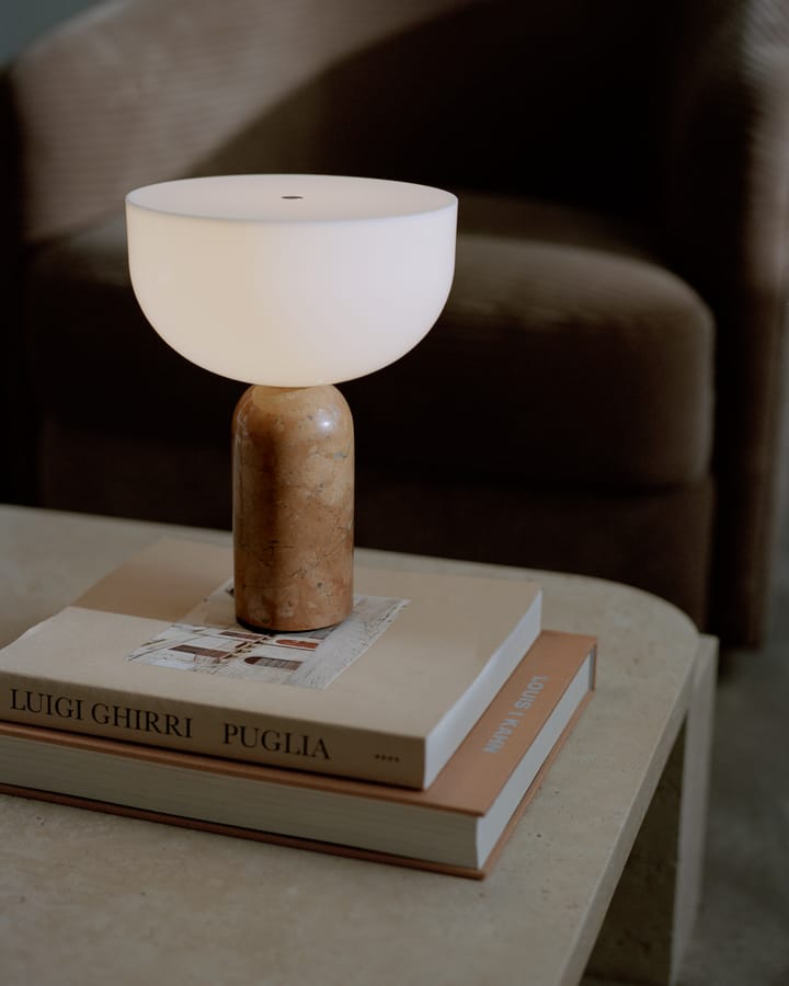 Kizu portable table lamp, Breccia Pernice New Works