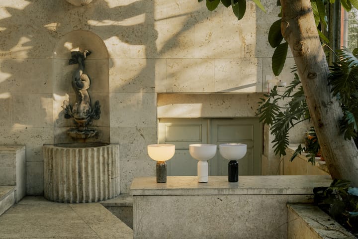 Kizu portable table lamp, White marble New Works