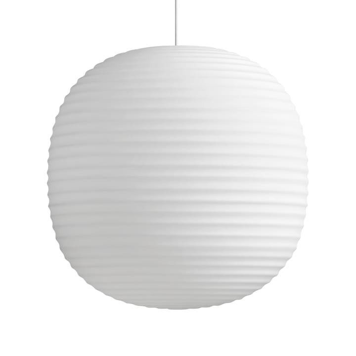 Lantern pendant lamp large, Frosted white opal glass New Works