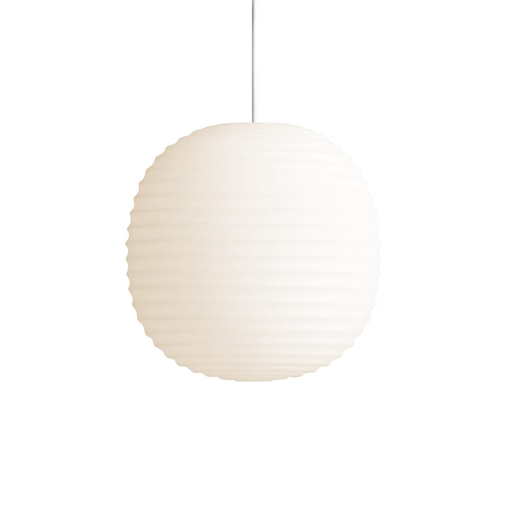 Lantern pendant lamp small, Frosted white opal glass New Works