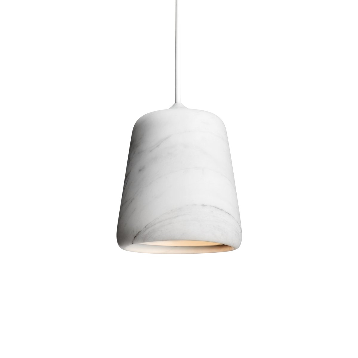 New Works Material pendant lamp White marble