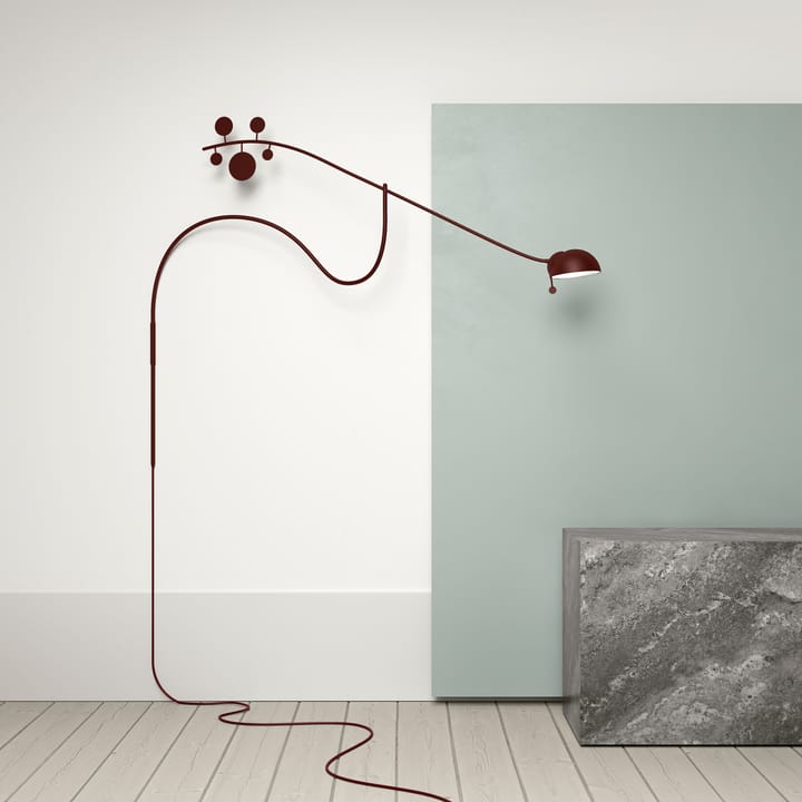 Juno wall lamp, Bordeaux red-dark red Noon