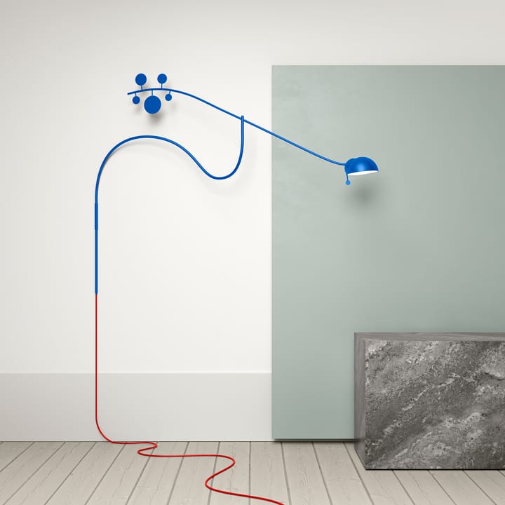 Juno wall lamp, Clear blue-red Noon