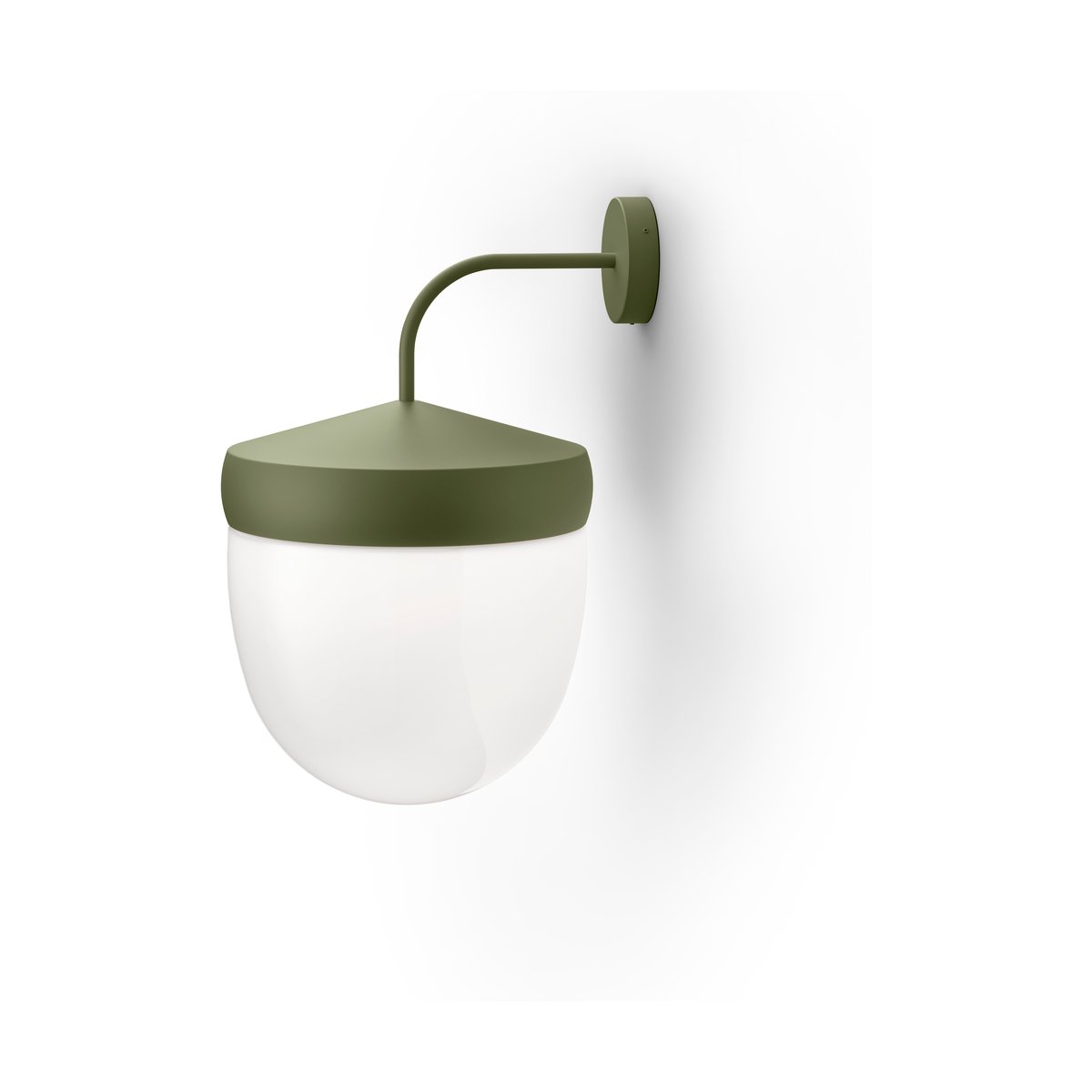 Noon Pan wall lamp frosted 30 cm Military green