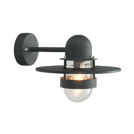 Bergen Wall Lamp Downward 36.5x22 cm - Black - Norlys