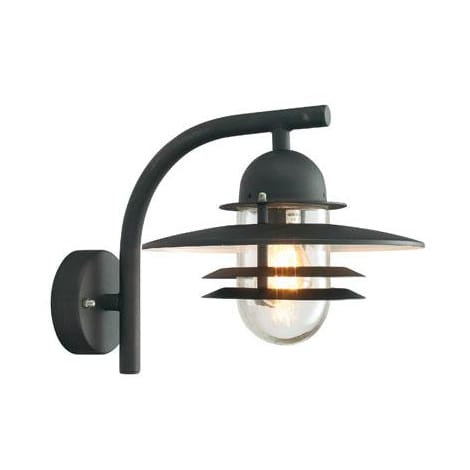 Oslo nedåtriktad vägglampa 39,5x27 cm - Svart - Norlys