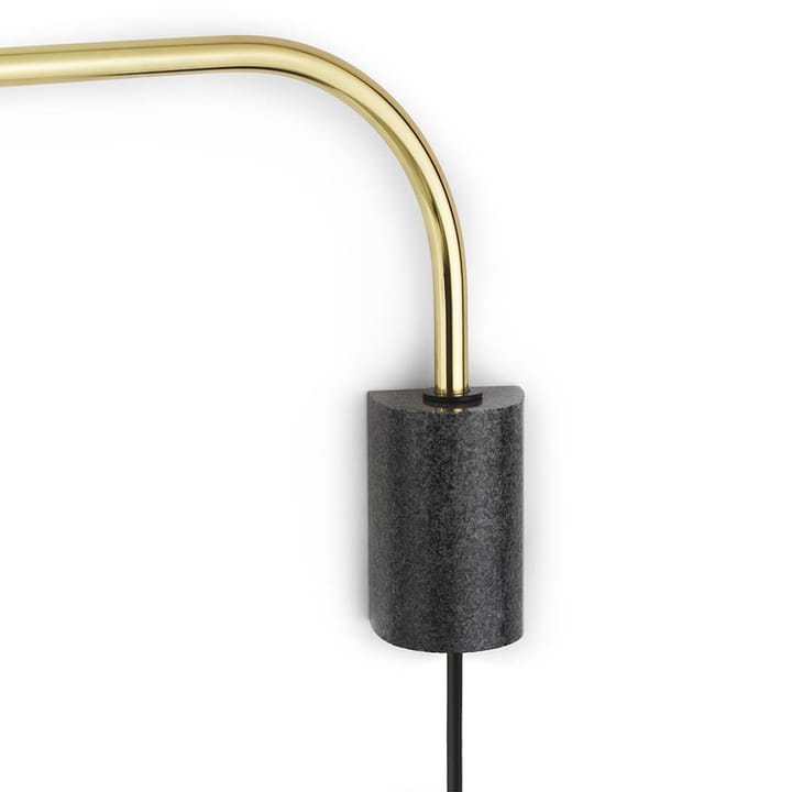 Grant vägglampa, brass, liten- stål, granit Normann Copenhagen