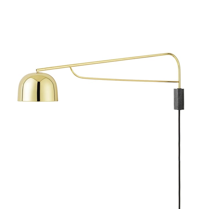 Grant vägglampa, brass, stor- stål, granit Normann Copenhagen