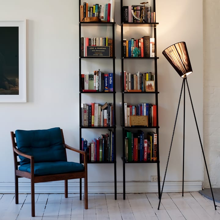 Oslo Wood Floor lamp, Caramel, light grey stand Northern