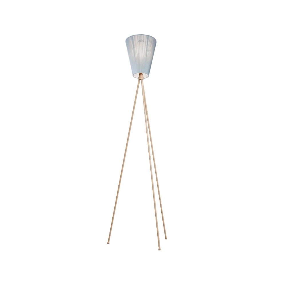 Northern Oslo Wood Floor lamp Light blue, beige stand