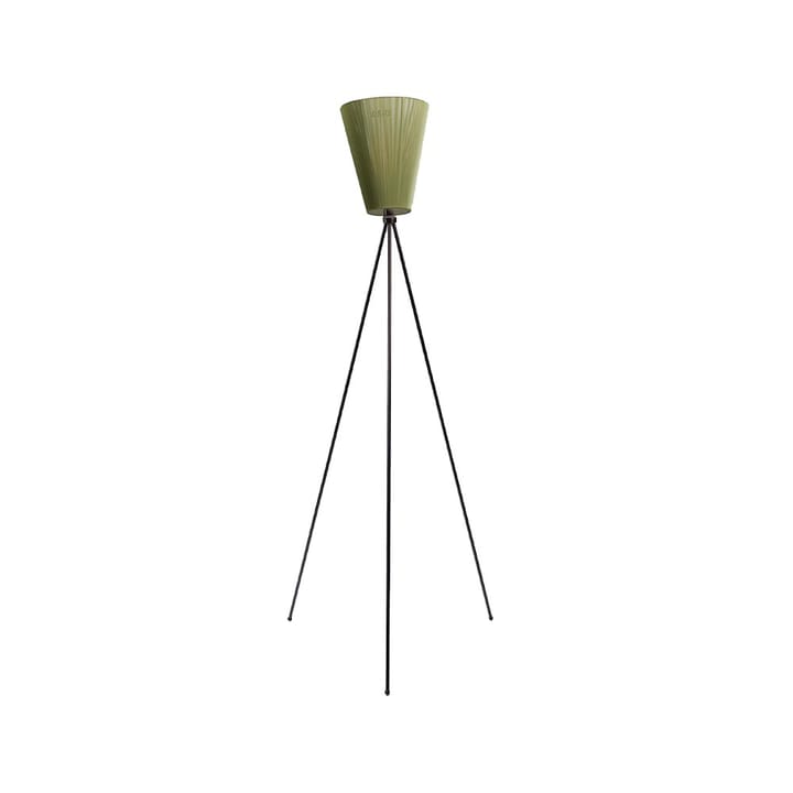 Oslo Wood Golvlampa, olive green, mattsvart stativ Northern