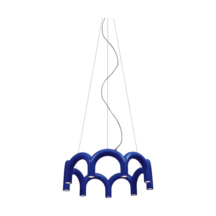 Arch circle pendant Ø76 cm, Blue Oblure