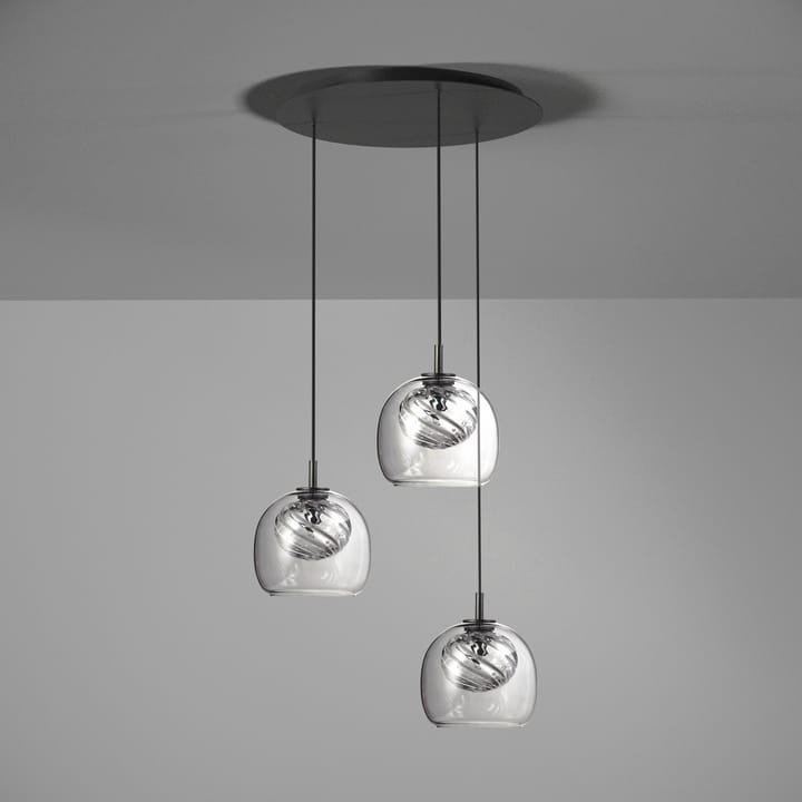 Inside triplet pendant, Grey Oblure