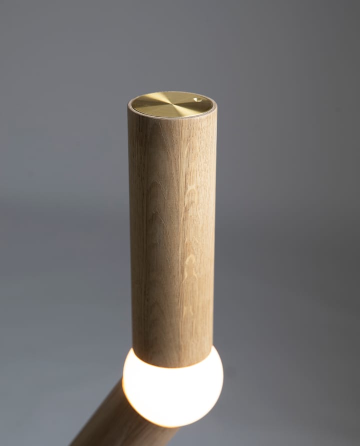 Lightbone floor lamp 124.3 cm, Natural oak Oblure