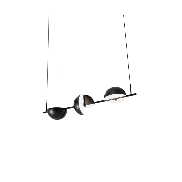 Trapeze triplet pendant 140 cm, Black Oblure