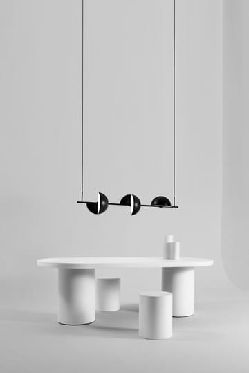 Trapeze triplet pendant 140 cm - Black - Oblure