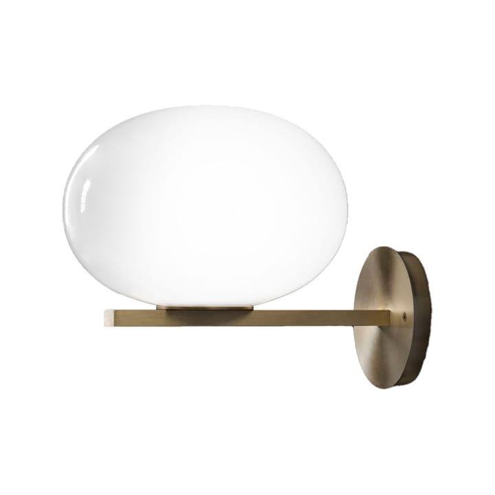 Alba 176 wall lamp, Opal, brass Oluce