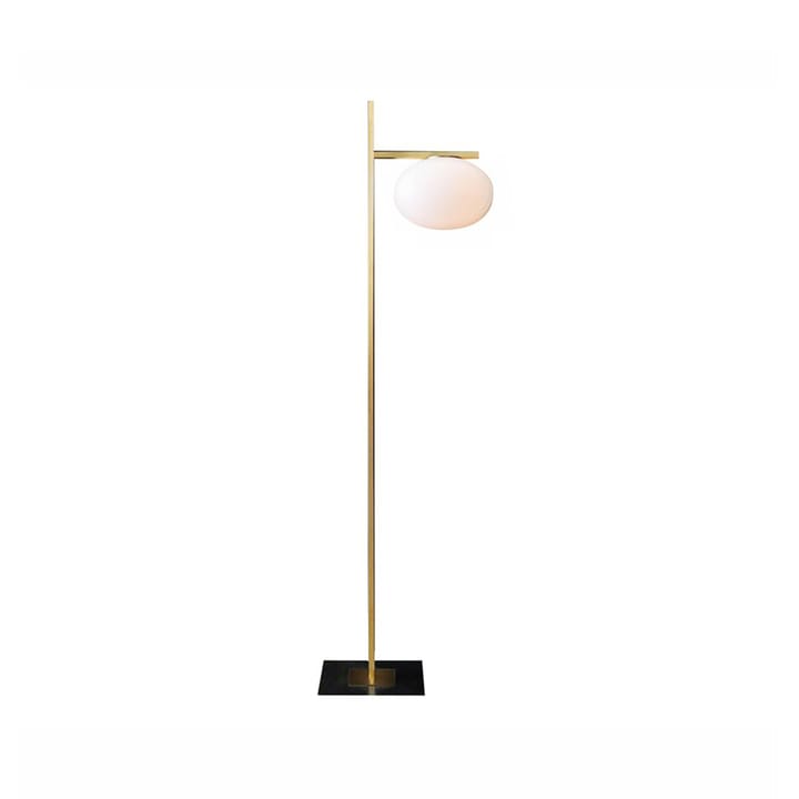 Alba 382 floor lamp, Opal, brass Oluce