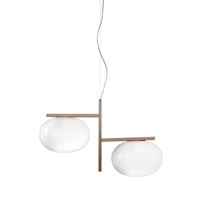 Alba 468 pendant lamp, Opal, brass Oluce