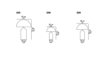 Atollo small 238 bordslampa metall - Black - Oluce