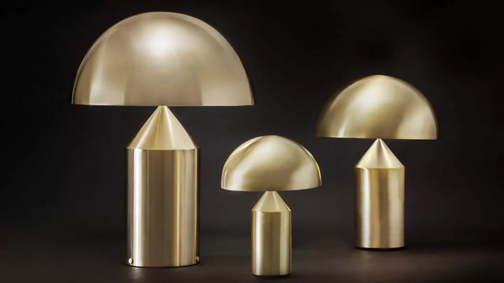 Atollo small 238 bordslampa metall, Gold Oluce