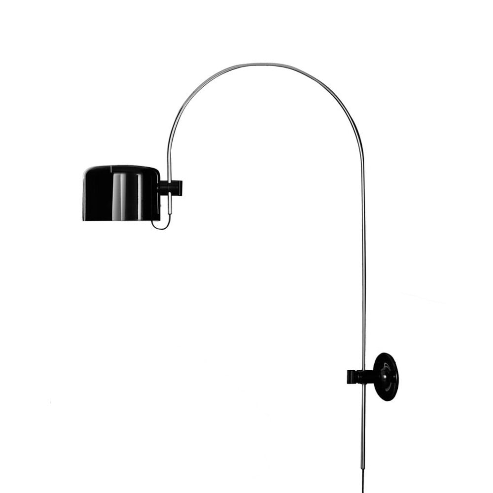 Oluce Coupé 1158 wall lamp Black, chrome stand