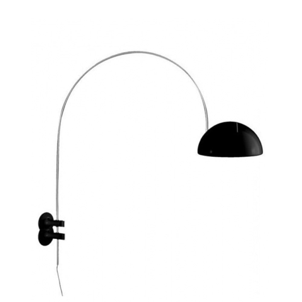 Oluce Coupé 1159 wall lamp Black, chrome stand