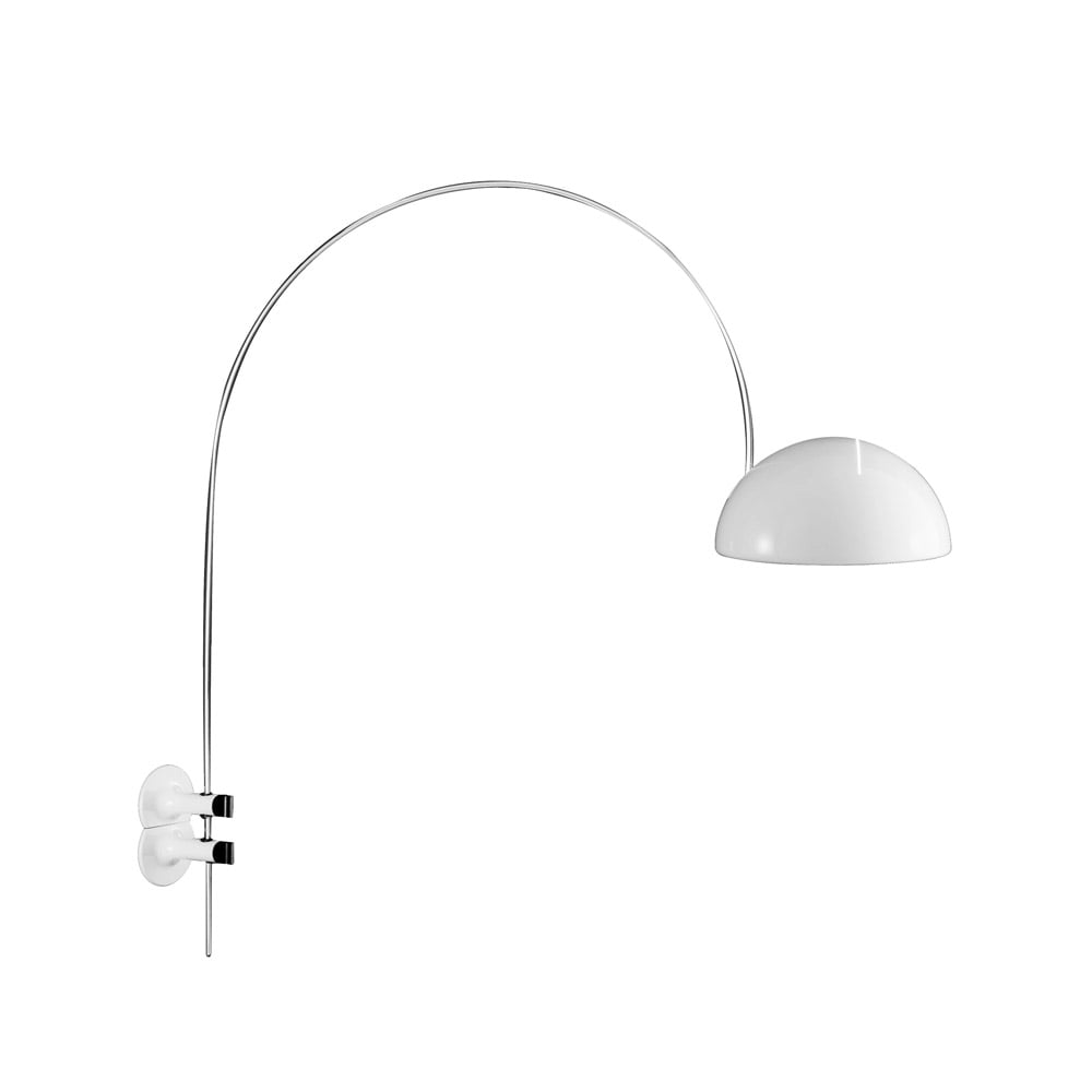 Oluce Coupé 1159 wall lamp White, chrome stand