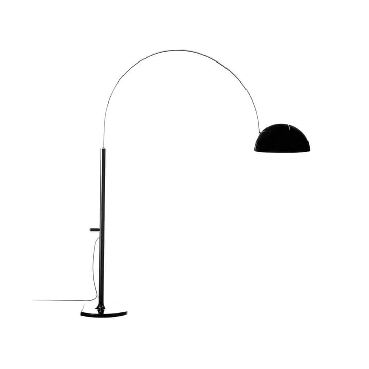 Coupé 3320 floor lamp - Black, chrome stand - Oluce