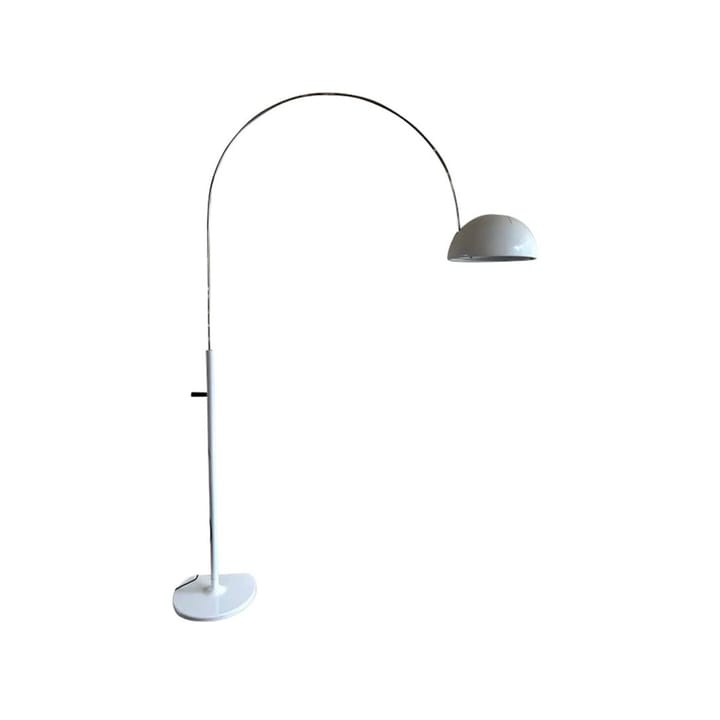 Coupé 3320 floor lamp, White, chrome stand Oluce