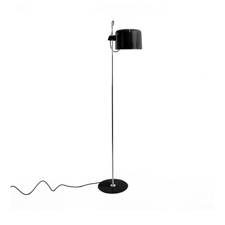 Coupé 3321 floor lamp, Black, chrome stand Oluce