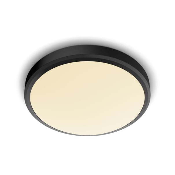 Doris badrums plafond 31,1 cm - Svart - Philips