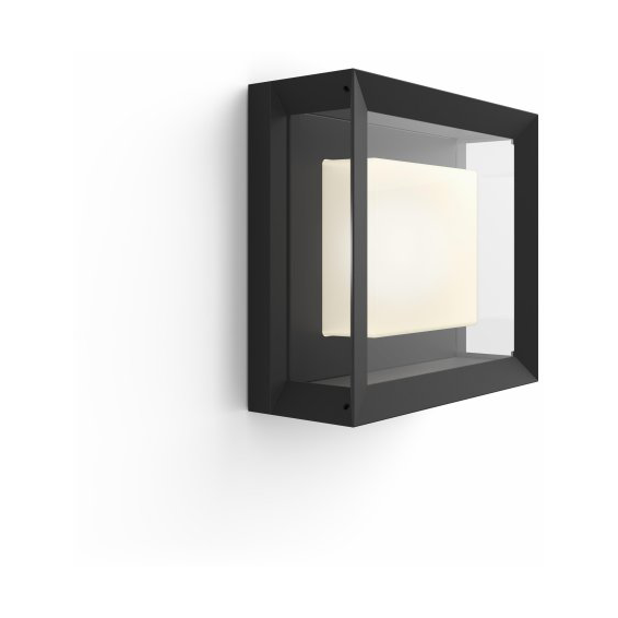 Philips Hue Econic Hue WACA outdoor wall lamp 35.5x34.5 cm Black